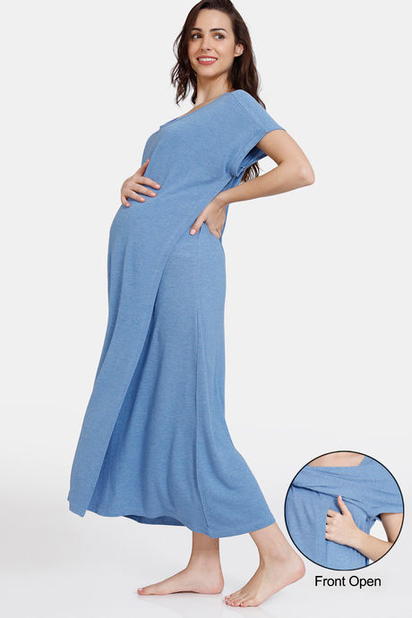 Buy Coucou Bamboo Cotton Maternity Mid Length Loungewear Dress